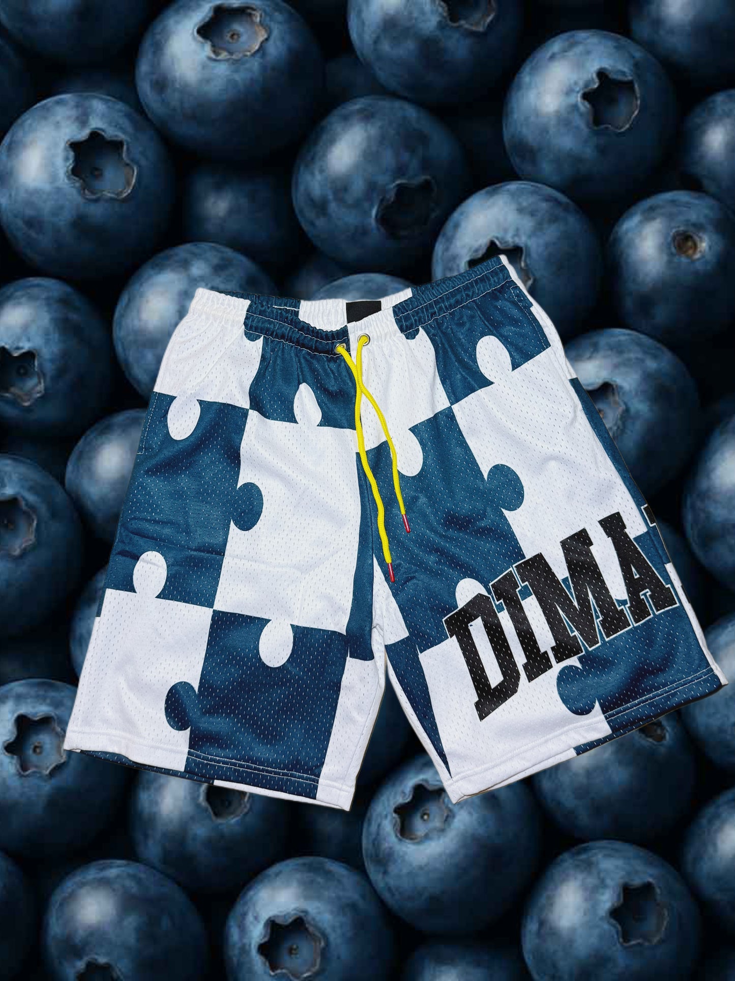 Blue Puzzle Shorts
