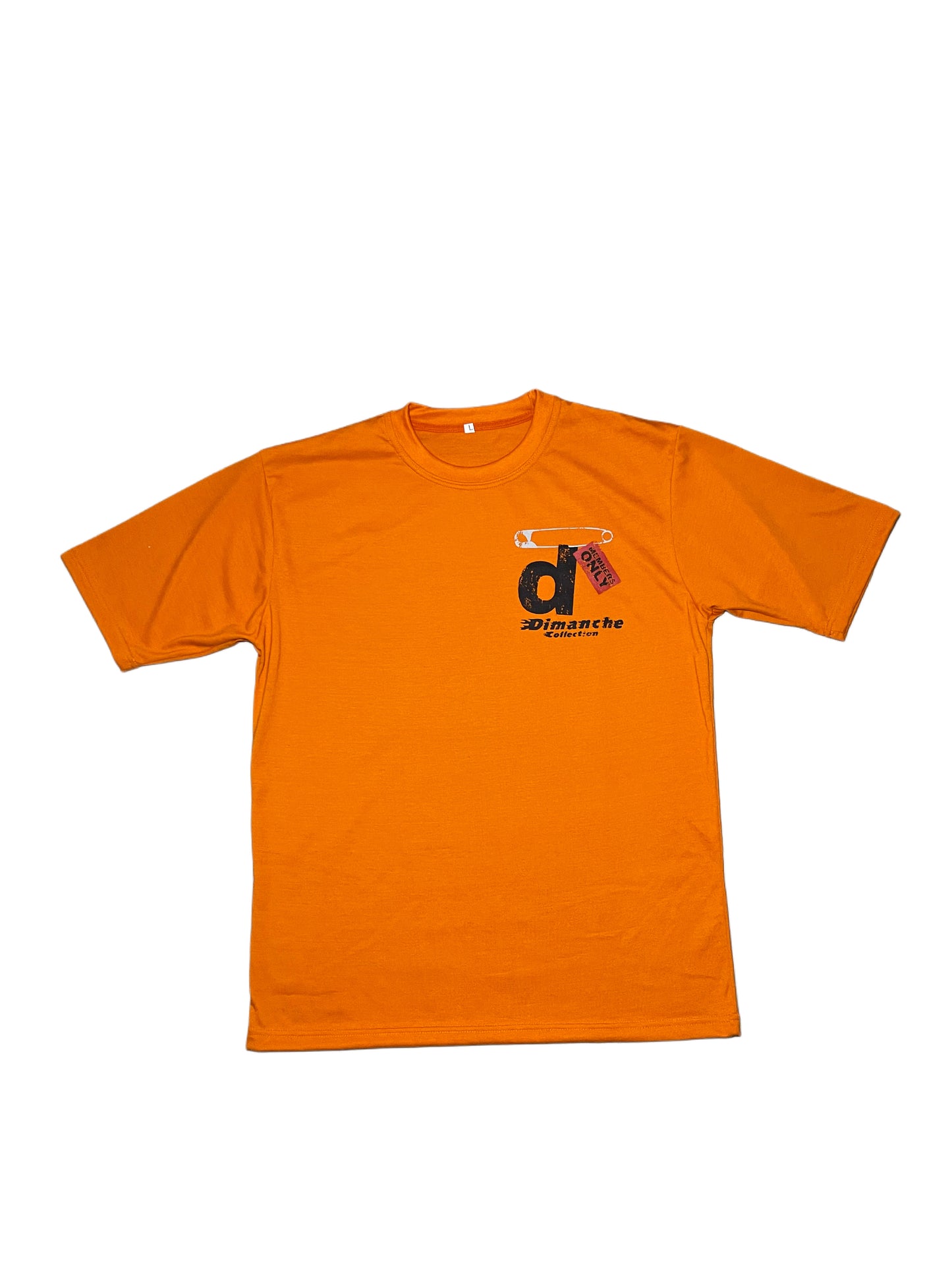 Orange Safety Pin Graphic T-shirt
