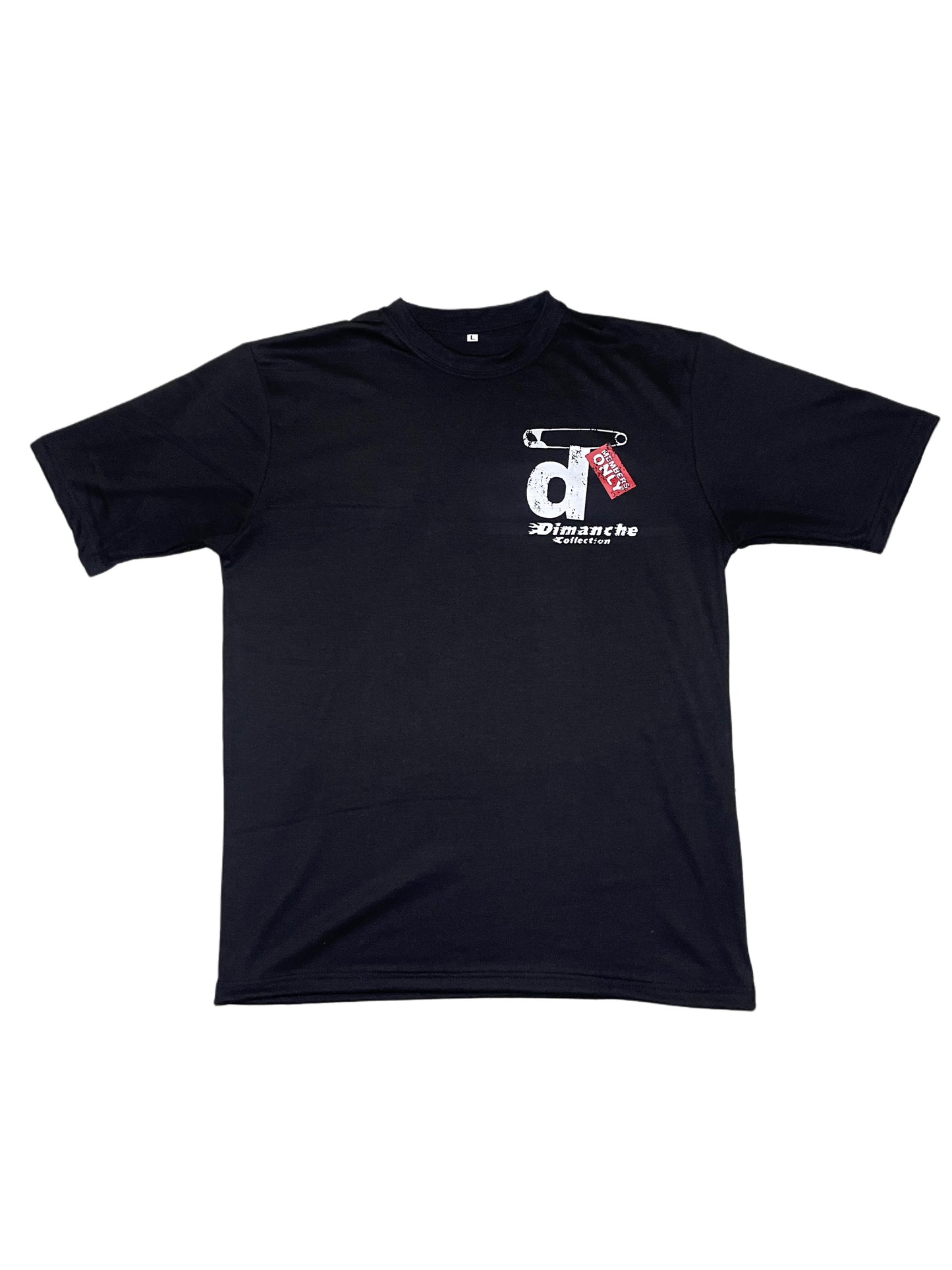Black Safety Pin Cotton T shirt