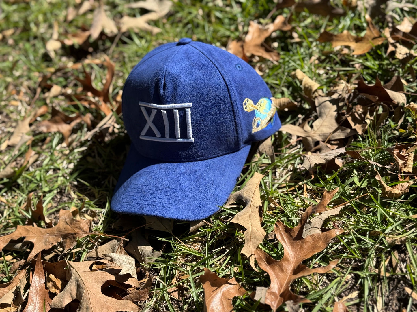 Blue suede, snapback hat