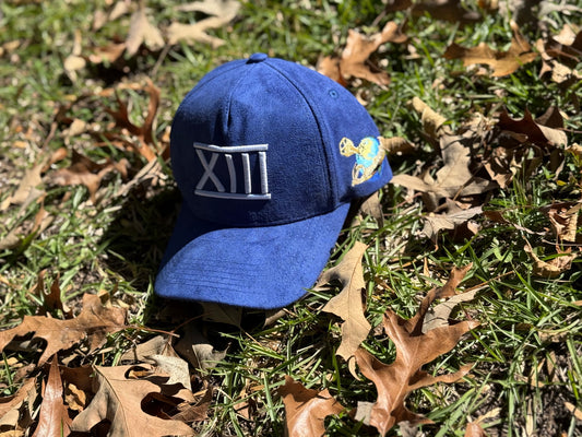 Blue suede, snapback hat