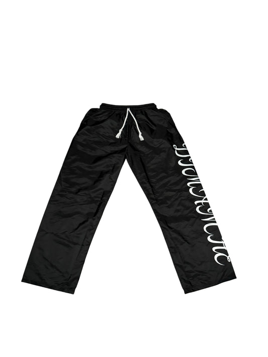 Black Nylon Oversized Pants