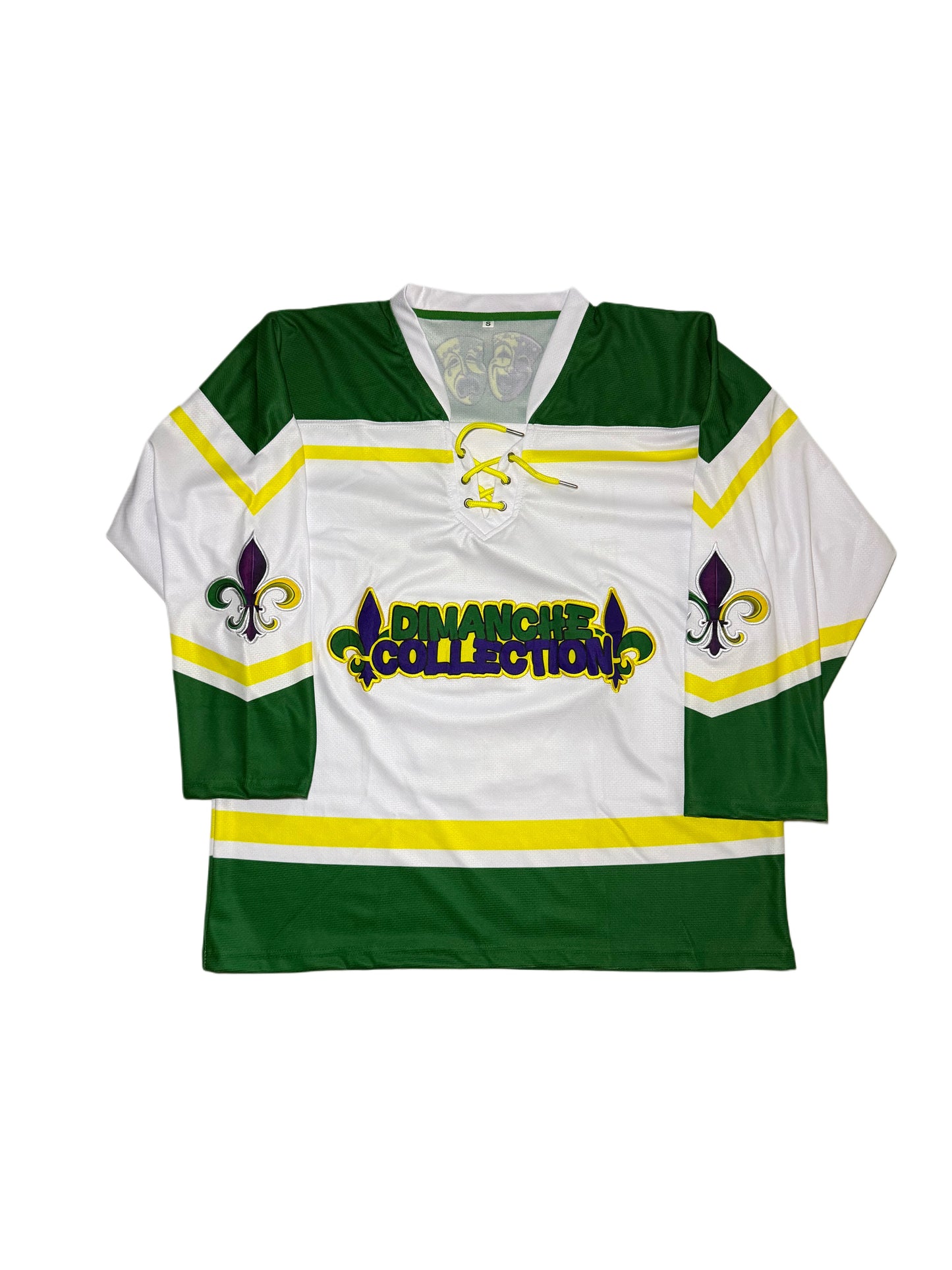 Green Mardi Gras Hockey Jersey