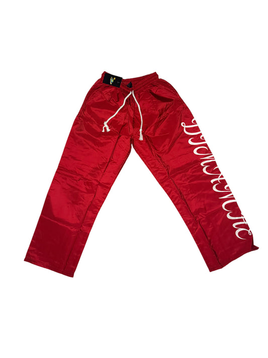 Red Nylon baggy Pants
