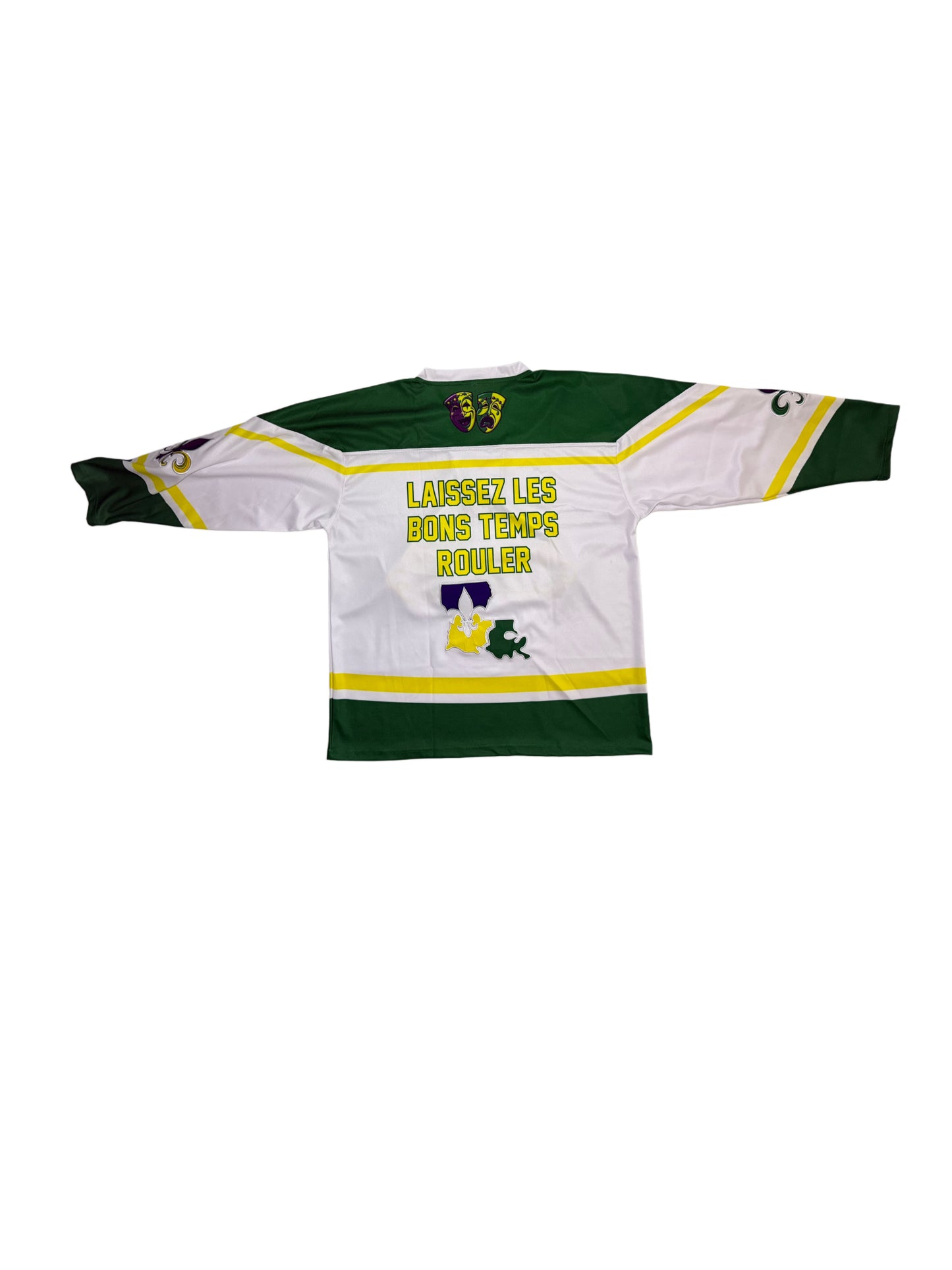 Green Mardi Gras Hockey Jersey