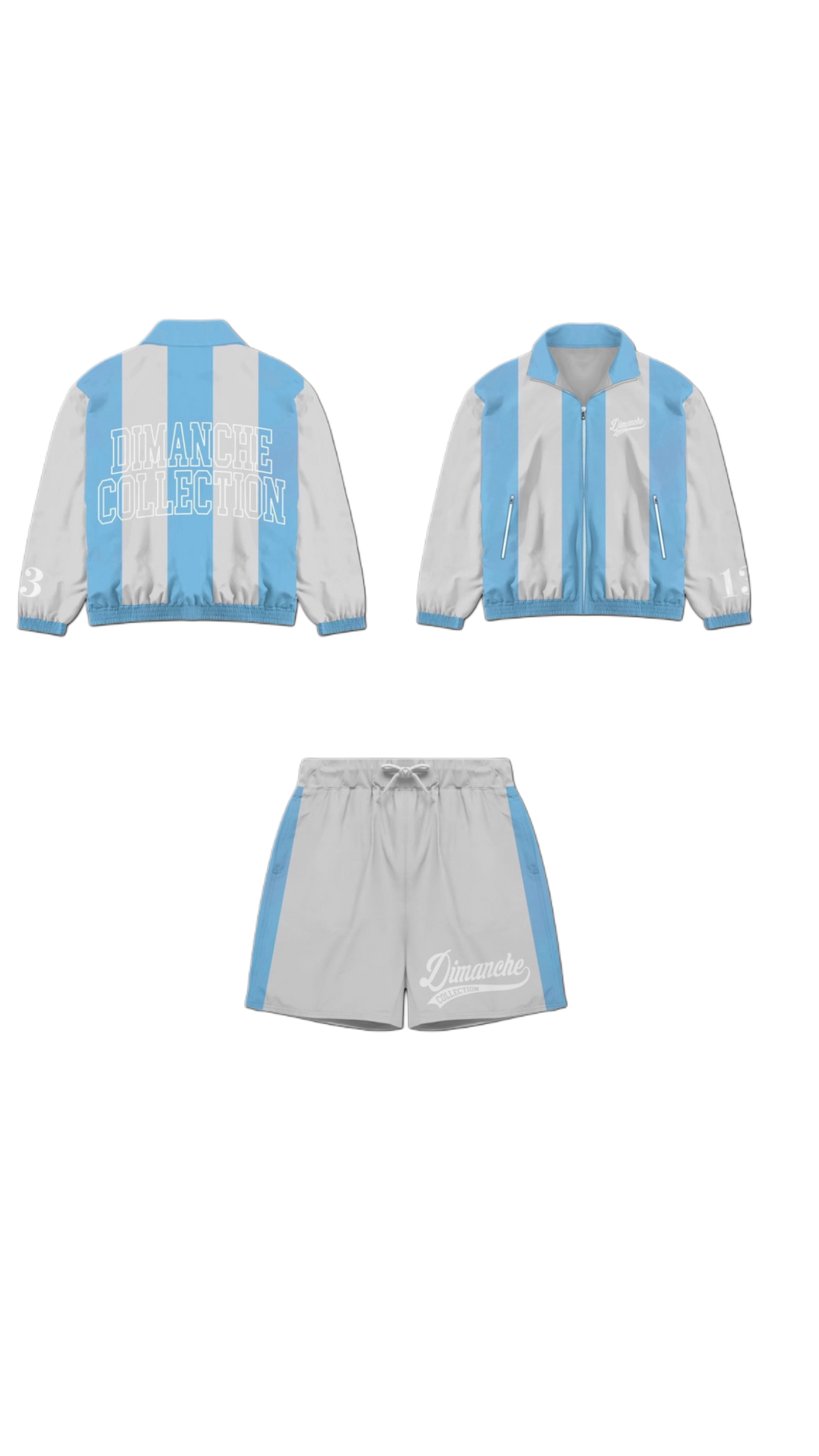 Pastel blue Wind set
